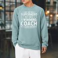 Superhero Swimming Coach Swimming Coach Humor Raglan Sleeve Sweatshirt Cardinal Superhero Swimming Coach Swimming Coach Humor Raglan Sleeve Sweatshirt Cardinal