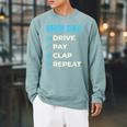 Swim Dad Drive Pay Clap Repeat Swimming Team Father Raglan Sleeve Sweatshirt Cardinal Swim Dad Drive Pay Clap Repeat Swimming Team Father Raglan Sleeve Sweatshirt Cardinal