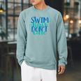 Swim Hair Dont Care Swimming Attitude T Shirt Raglan Sleeve Sweatshirt Cardinal Swim Hair Dont Care Swimming Attitude T Shirt Raglan Sleeve Sweatshirt Cardinal