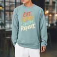Swimmer Eat Sleep Swim Repeat I Swimming Raglan Sleeve Sweatshirt Cardinal Swimmer Eat Sleep Swim Repeat I Swimming Raglan Sleeve Sweatshirt Cardinal