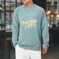 Swimmer Saying Swim Team Swimming Raglan Sleeve Sweatshirt Cardinal