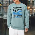 Swimmer Swimming Raglan Sleeve Sweatshirt Cardinal