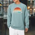Swimming Evolution Retro Swim Swimmer Men Women Raglan Sleeve Sweatshirt Cardinal Swimming Evolution Retro Swim Swimmer Men Women Raglan Sleeve Sweatshirt Cardinal