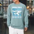Swimming Humor Swim Raglan Sleeve Sweatshirt Cardinal Swimming Humor Swim Raglan Sleeve Sweatshirt Cardinal