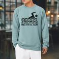 Swimming Instructor Lesson Swim Coach Raglan Sleeve Sweatshirt Cardinal Swimming Instructor Lesson Swim Coach Raglan Sleeve Sweatshirt Cardinal