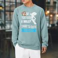 Swimming Saying For Swimmers Raglan Sleeve Sweatshirt Cardinal