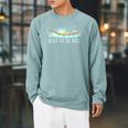 Swimming Swim Team Gear For a Swimmer Quote Saying Raglan Sleeve Sweatshirt Cardinal