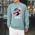 Swimming United States Apparel American Flag Swimming Raglan Sleeve Sweatshirt Cardinal Swimming United States Apparel American Flag Swimming Raglan Sleeve Sweatshirt Cardinal