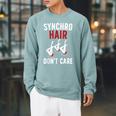 Synchronized Swimming Art For Men Women Synchronized Swim Raglan Sleeve Sweatshirt Cardinal