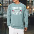 United States Canoe Canoeing Raglan Baseball Tee Raglan Sleeve Sweatshirt Cardinal