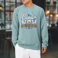Women's Canoe Mom Leopard Print Paddle River Lake Sport Mother Raglan Sleeve Sweatshirt Cardinal
