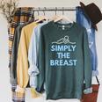 Breaststroke Swimming Swimmer T Shirt Raglan Sleeve Sweatshirt Heather Blue Lagoon