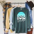 Grandpa Papa Swimming Meet Swimmer Swim Team Shirt Raglan Sleeve Sweatshirt Heather Blue Lagoon Grandpa Papa Swimming Meet Swimmer Swim Team Shirt Raglan Sleeve Sweatshirt Heather Blue Lagoon
