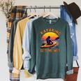 Kayaking Gets Me Wet Kayak Paddling Canoe Adult Joke Sleeveless Raglan Sleeve Sweatshirt Heather Blue Lagoon