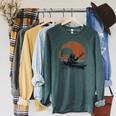 Kayaking Sloth Kayak Kayaker Canoe Paddling Raglan Sleeve Sweatshirt Heather Blue Lagoon