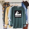 Outdoors Water Sports Canoe Canoeist Raglan Baseball Tee Raglan Sleeve Sweatshirt Heather Blue Lagoon
