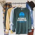 Oxygen Is Overrated Swimming Swim Raglan Sleeve Sweatshirt Heather Blue Lagoon Oxygen Is Overrated Swimming Swim Raglan Sleeve Sweatshirt Heather Blue Lagoon