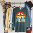 Pool Guy Swimming Attendant Attendants Rescuer Raglan Sleeve Sweatshirt Heather Blue Lagoon