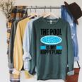 The Pool Is My Happy Place Swimming For Swimmer Raglan Sleeve Sweatshirt Heather Blue Lagoon The Pool Is My Happy Place Swimming For Swimmer Raglan Sleeve Sweatshirt Heather Blue Lagoon