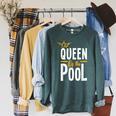 Queen Of The Pool Swimmers Swimming Swimmer Raglan Sleeve Sweatshirt Heather Blue Lagoon Queen Of The Pool Swimmers Swimming Swimmer Raglan Sleeve Sweatshirt Heather Blue Lagoon