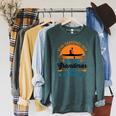 Real Grandmas Go Kayaking Yak Kayak Women Canoe Kayaker Raglan Sleeve Sweatshirt Heather Blue Lagoon