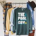 Summer Pool Guy Swimming Pool Boy Raglan Sleeve Sweatshirt Heather Blue Lagoon Summer Pool Guy Swimming Pool Boy Raglan Sleeve Sweatshirt Heather Blue Lagoon