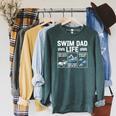 Swim Dad Life Swimmer Father's Day Swimming Daddy Raglan Sleeve Sweatshirt Heather Blue Lagoon Swim Dad Life Swimmer Father's Day Swimming Daddy Raglan Sleeve Sweatshirt Heather Blue Lagoon