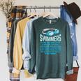 Swimmers Do More Kicks I For Swimming Lovers Raglan Sleeve Sweatshirt Heather Blue Lagoon
