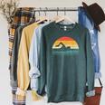 Swimming Art For Men Women Swim Coach Rescue Swimmer Raglan Sleeve Sweatshirt Heather Blue Lagoon