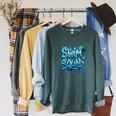 Swimming Matching Tee Raglan Sleeve Sweatshirt Heather Blue Lagoon Swimming Matching Tee Raglan Sleeve Sweatshirt Heather Blue Lagoon