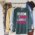 Swimming Swimmer Swim Mom Raglan Sleeve Sweatshirt Heather Blue Lagoon Swimming Swimmer Swim Mom Raglan Sleeve Sweatshirt Heather Blue Lagoon