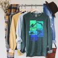 Swimming Swimmers Raglan Sleeve Sweatshirt Heather Blue Lagoon Swimming Swimmers Raglan Sleeve Sweatshirt Heather Blue Lagoon