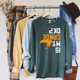 Upside Down Is My Canoe OK Stuff For Canoer Raglan Sleeve Sweatshirt Heather Blue Lagoon