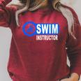 2 Sided Print Swimming Teacher Swim Instructor Swim Lessons Raglan Sleeve Sweatshirt Heather Dust