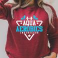 Aqua Aerobics Swimming Water Instructor Fitness Waterobics Raglan Sleeve Sweatshirt Heather Dust