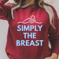 Breaststroke Swimming Swimmer T Shirt Raglan Sleeve Sweatshirt Heather Dust