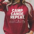 Camp Canoe Repeat Outdoor Adventure Raglan Sleeve Sweatshirt Heather Dust