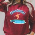 Cannonball Swimming Pool Fun Diving Diver Swimmer Cool Raglan Sleeve Sweatshirt Heather Dust