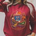 Canoe Camp Coffee Canoeing Paddle Raglan Sleeve Sweatshirt Heather Dust