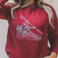 Canoe Canoeing Kayak Paddling Canoeist Raglan Baseball Tee Raglan Sleeve Sweatshirt Heather Dust