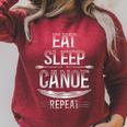 Canoe Canoeing Vintage Eat Sleep Canoe Repeat Raglan Baseball Tee Raglan Sleeve Sweatshirt Heather Dust