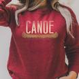Canoe Canoeing Vintage Canoe Raglan Sleeve Sweatshirt Heather Dust