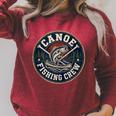 Canoe Fishing Crew Vintage Bass Paddles Raglan Sleeve Sweatshirt Heather Dust