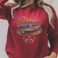 Canoe And Lake Camping Paddle Camp Raglan Sleeve Sweatshirt Heather Dust