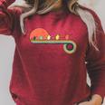 Canoe Retro Vintage Sunset Rainbow Raglan Baseball Tee Raglan Sleeve Sweatshirt Heather Dust