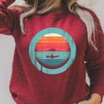 Canoe Sunset Raglan Sleeve Sweatshirt Heather Dust