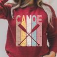 Canoe Vintage Canoeing Retro Canoe Paddling Raglan Sleeve Sweatshirt Heather Dust