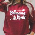 Canoeing Girl Raglan Baseball Tee Raglan Sleeve Sweatshirt Heather Dust