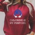 Chlorine Is My Perfume Shirt Swim Swimming Raglan Sleeve Sweatshirt Heather Dust