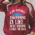 A Day Without Swimming Is Like Swimming Swimmer T-Shirt Raglan Sleeve Sweatshirt Heather Dust A Day Without Swimming Is Like Swimming Swimmer T-Shirt Raglan Sleeve Sweatshirt Heather Dust